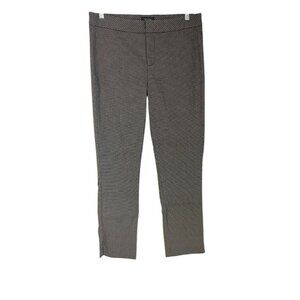 NYDJ Lift‎ x Tuck Technology Dress Pants Black White Pattern Womens Size 8 EUC